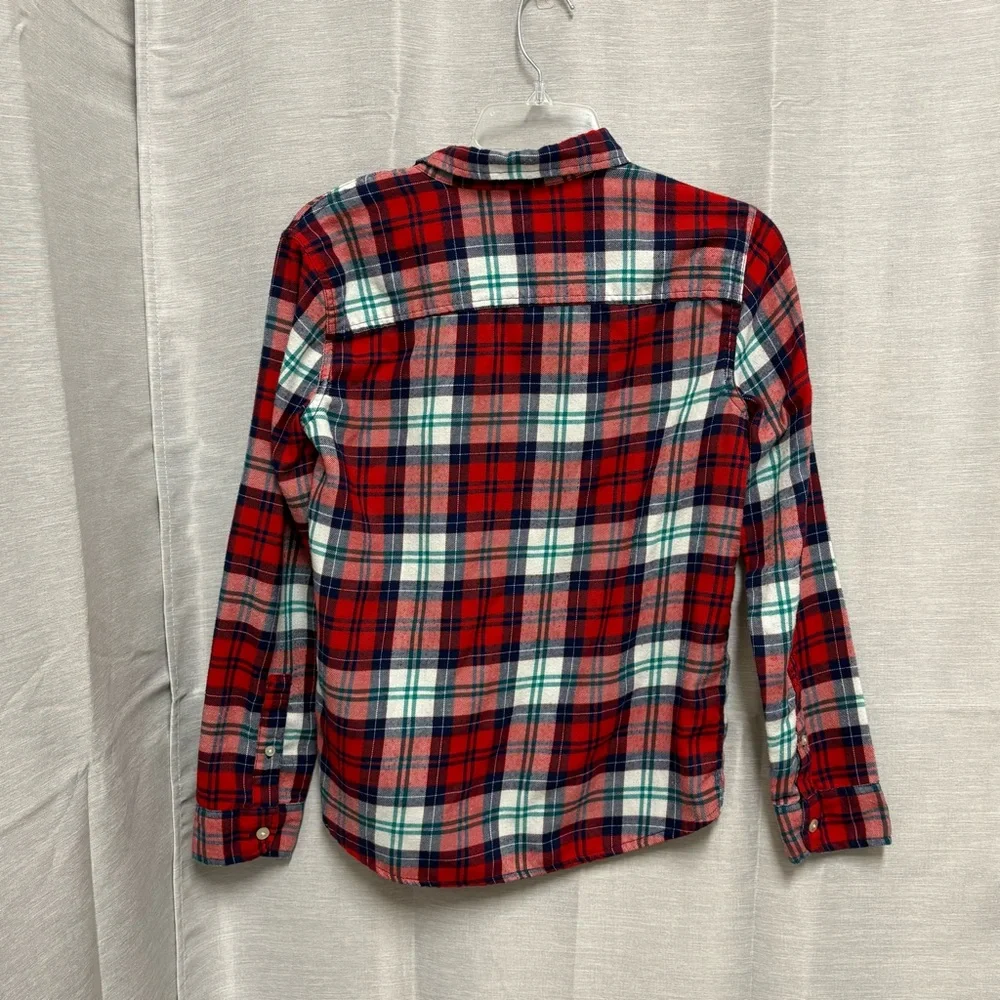 /Abercrombie Kids Red Plaid Button-Down Long Sleeve Shirt Sz 13/14
